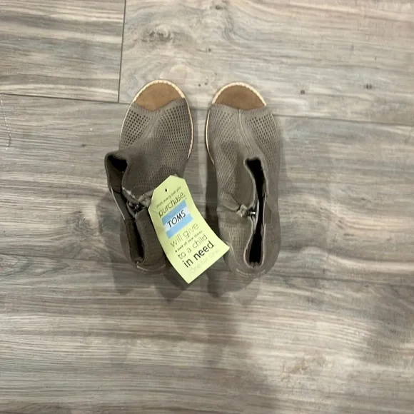 NWT LADIES TOMS MAJORCA PEEP TOE BOOTS SIZE 5.5 - Picture 5 of 8